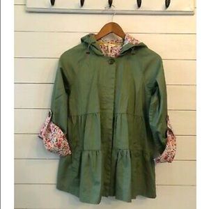 Matilda Jane Green Rain Jacket Wind Breaker